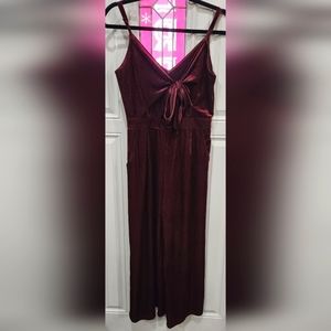 GB slinky stretchy burgundy brushed ribbed velvet cropped jumper juniors…